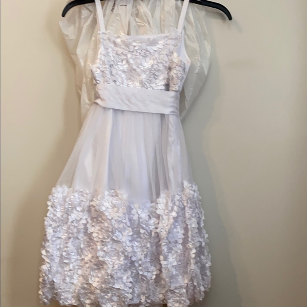 Summery white chiffon dress